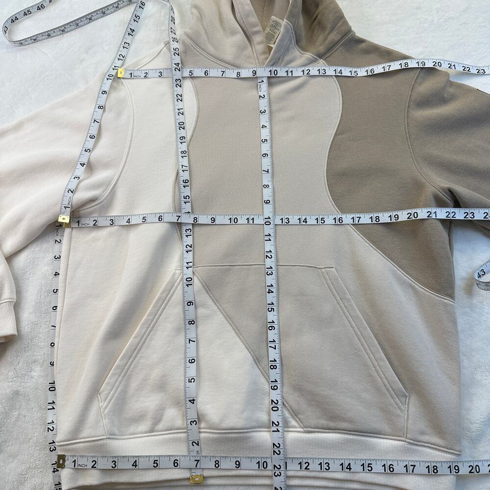 Alo Yoga Make Waves Hoodie Ivory Bone Gravel XS Womens / XXS Mens Sweatshirt EUC - Picture 6 of 16